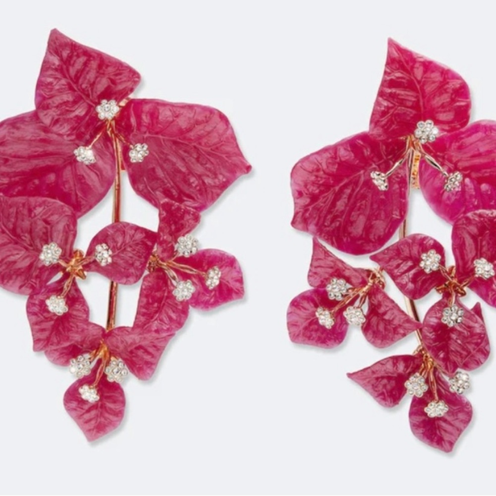 Aquazzura Bougainville Clip On Earrings